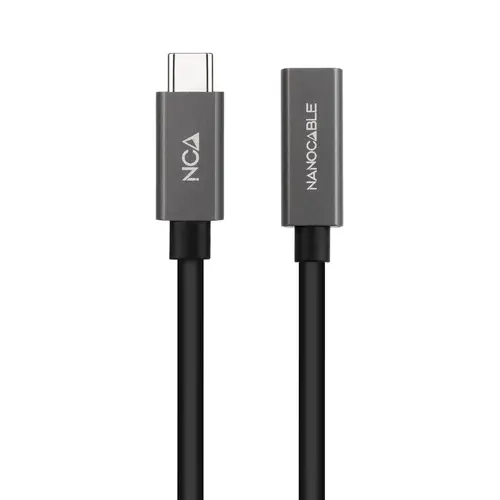 Cable Prolongador USB-C 3.2 Gen2x2 20Gbps 3A, 4K/60Hz, USB-C/M-USB-C/H, Negro, 1.5 m - Imagen 2