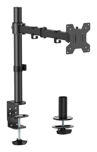 Soporte de mesa eco giratorio e inclinable para monitor/TV 10kg (3 Pivotes, 1 Brazos) de 17-32, Negro - Imagen 1