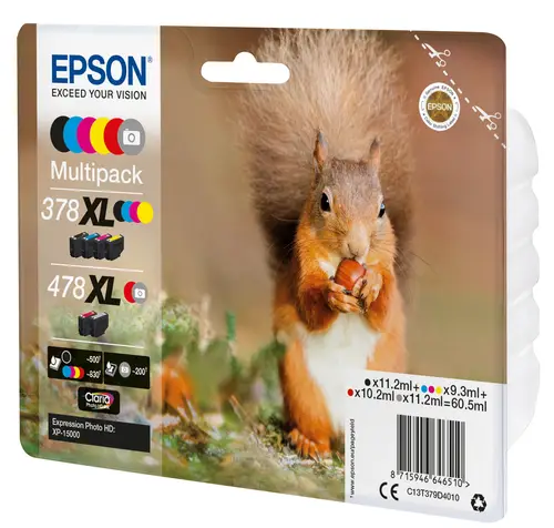 Squirrel Multipack 6-colours 378XL / 478XL Claria Photo HD Ink - Imagen 3