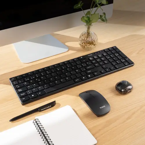 Teclado + Ratón slim inalámbricos, Negro - Imagen 3