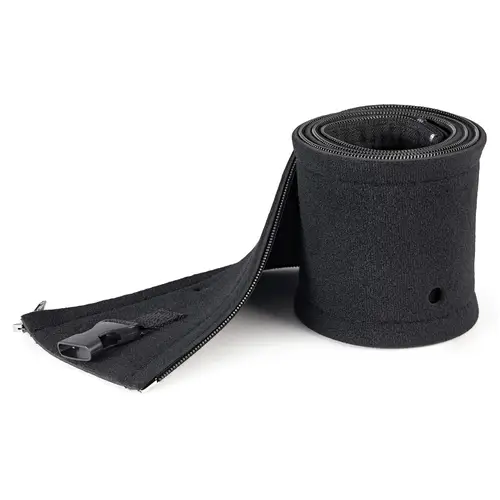 Manga de 1m de Neopreno con Cremallera para Gestión de Cableado - con 3cm de Diámetro - para Administración de Cables de Redes o AV - Envoltura Flexible para Organizar Cableado - Negro - Imagen 1