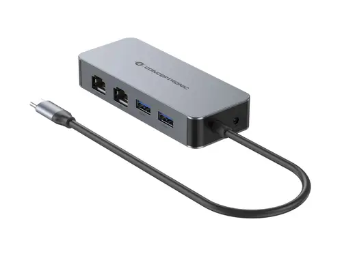 ABBY24G base para portátil y replicador de puertos Alámbrico USB 3.2 Gen 1 (3.1 Gen 1) Type-C Gris - Imagen 2