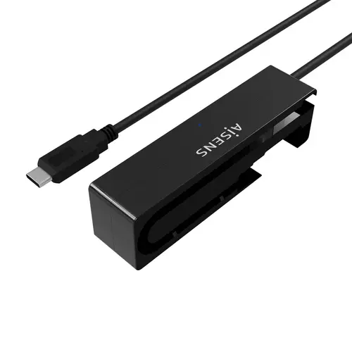 Adaptador ASE-35C02B SATA a USB-C USB 3.0/USB3.1 GEN1 para Discos Duros 2.5" y 3.5" con Alimentador, Negro - Imagen 2