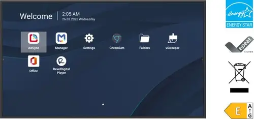 CDE4314-2C pantalla de señalización Pantalla plana para señalización digital 109,2 cm (43") LCD Wifi 500 cd / m² 4K Ultra HD Negro Procesador incorporado Android 14 24/7 - Imagen 8