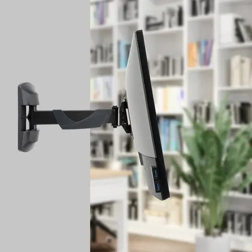 40713 soporte para monitor 66 cm (26") Pared Negro - Imagen 4