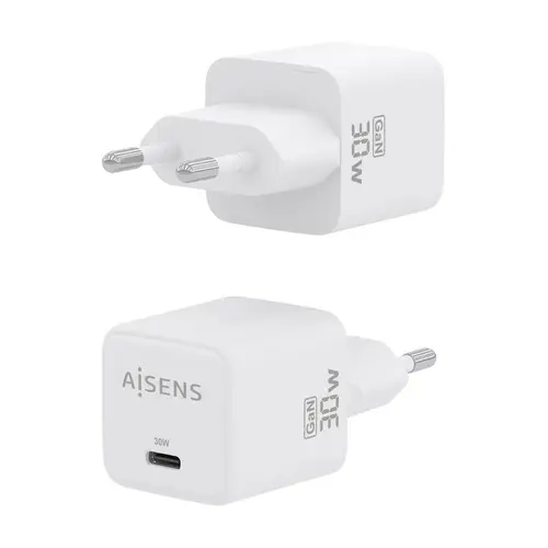 Cargador Gan 30W, 1xUSB-C PD3.0 QD4.0, Blanco - Imagen 3
