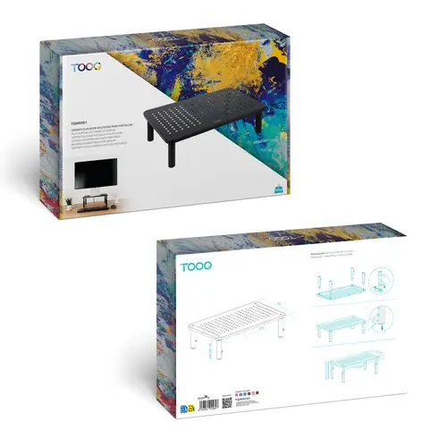 Soporte Elevador Multiusos para Monitor/Portátil, Negro - Imagen 7