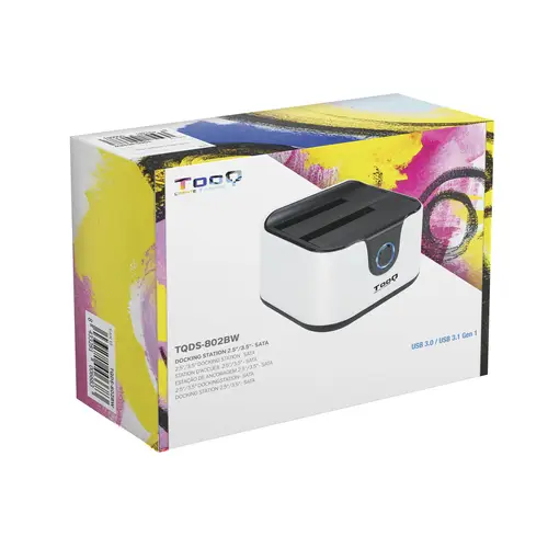DOCK STATION SATA 2.5/3.5 A USB 3.0 CLONE OTB NEGRO-BLANCO - Imagen 5