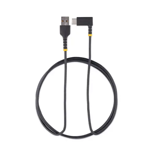 Cable de Carga USB-A a USB-C de 2m - Cable de Carga Rápida de Servicio Pesado USB Tipo C - Cable USB 2.0 - Cable USB Tipo C Acodado - Resistente con Fibra de Aramida - 3A - Negro - Imagen 7