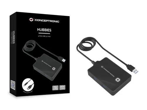 HUBBIES11B base para portátil y replicador de puertos USB 3.2 Gen 1 (3.1 Gen 1) Type-A Negro - Imagen 3