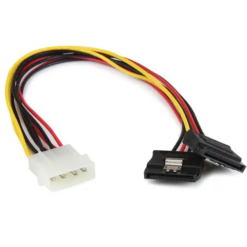Adaptador Cable 30cm Divisor de 4 Pines LP4 a Doble SATA Cierre Seguridad Pestillo Latches - Imagen 1