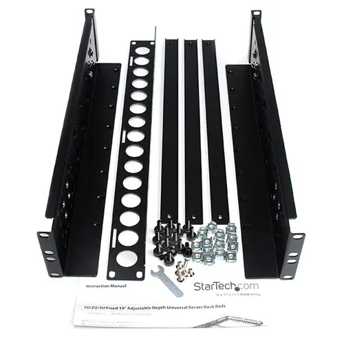 Carriles para Rack de Servidores 2U Universales - Carriles para Armario de Servidores con Profundidad Ajustable - Carriles Universales para Rack de 19" - Carriles 2U - Imagen 5