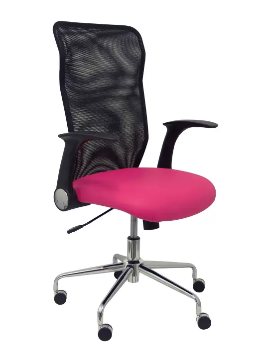 Silla Minaya similpiel rosa