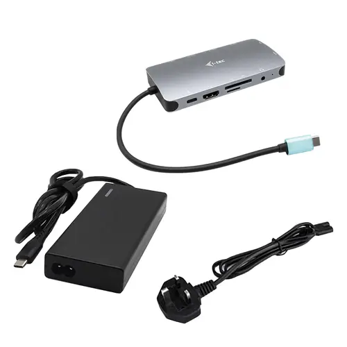 Metal USB-C Nano Dock HDMI/VGA with LAN + Universal Charger 77 W - Imagen 1