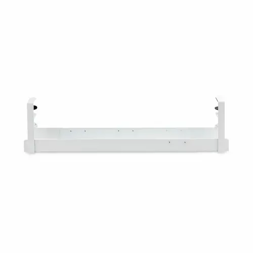 Bandeja Gestionador de Cables Negro - Soporte de Regleta - para Debajo del Escritorio - Ajustable en Longitud - Fijación con Mordaza - Instalación sin Perforaciónes - Blanco - Imagen 4