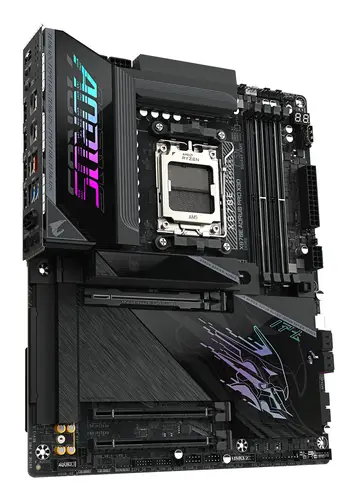 X870E AORUS PRO X3D Placa Base - Compatible con procesadores AMD Ryzen 9000, VRM digital de 18+2+2 fases, hasta 9000MHz DDR5 (O.C.), 2xPCIe 5.0 + 2xPCIe 4.0, Wi-Fi 7, LAN 5GbE, USB 4 - Imagen 3