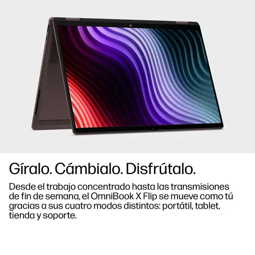 OmniBook X Flip 2-in-1 Laptop Next Gen AI 14-kc0005nsx Copilot+ PC AMD Ryzen AI 9 445 35,6 cm (14") Pantalla táctil 2K 32 GB LPDDR5x-SDRAM 1 TB SSD Wi-Fi 7 (802.11be) Windows 11 Home - Imagen 8