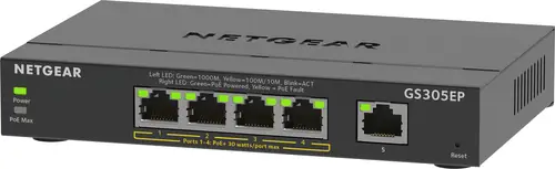 GS305EP Gestionado L2/L3 Gigabit Ethernet (10/100/1000) Energía sobre Ethernet (PoE) Negro - Imagen 3