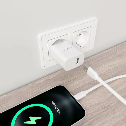 Cargador USB 10W alta eficiencia, 5V/2A, Blanco - Imagen 4