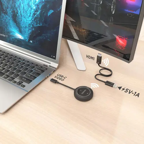 USB-C A HDMI Inalambrico 1080P 30m, Negro - Imagen 6