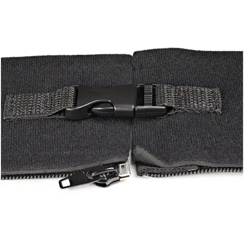 Manga de 1m de Neopreno con Cremallera para Gestión de Cableado - con 3cm de Diámetro - para Administración de Cables de Redes o AV - Envoltura Flexible para Organizar Cableado - Negro - Imagen 2
