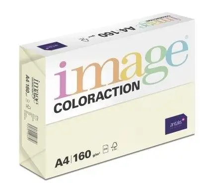IMAGE COLORACTION PAPEL REPROGRÁFICO DIN A4 160GR PAQUETE DE 250 HOJAS COLOR CREMA