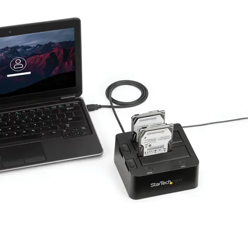 Docking Station de 2 Bahías USB 3.0 a SATA - Base de Acoplamiento USB de Discos Duros SSD SATA I/II/III de 2,5/3,5" - de Intercambio en Caliente - Carga Superior - Imagen 6