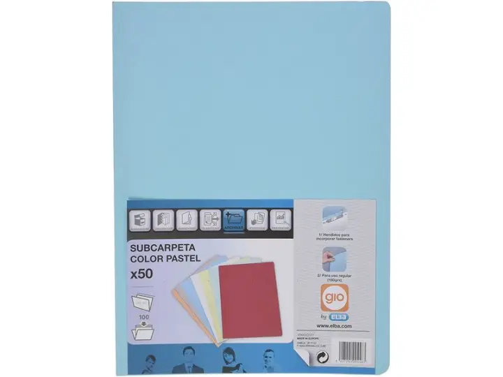 EBA P.50 SUB A4 185G AZUL 400040656