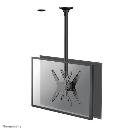 FPMA-C340DBLACK Soporte de techo para doble monitor/TV 32-75" - alt. 106-156 cm - Imagen 1