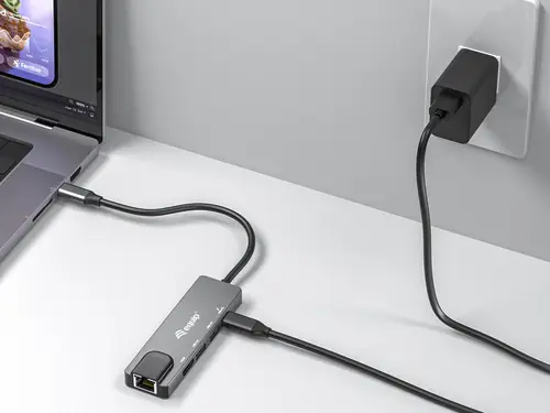 Adaptador multifunción USB-C 5 en 1, HDMI , Gigabit LAN, USB 3.2 GEN1, 100W USB PD - Imagen 7