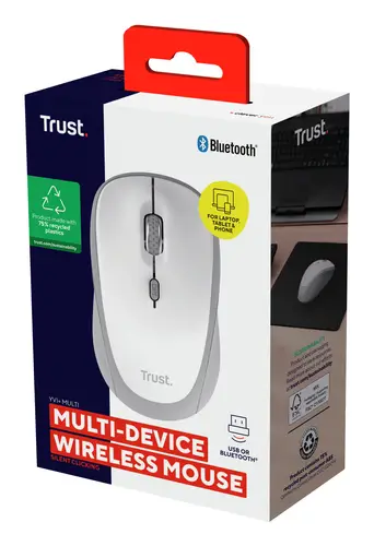 Yvi+ ratón Universal Ambidextro RF Wireless + Bluetooth Óptico 1600 DPI - Imagen 5
