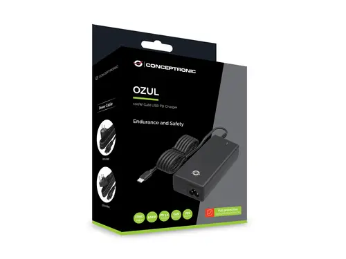 OZUL03BE adaptador e inversor de corriente Interior 100 W Negro - Imagen 4