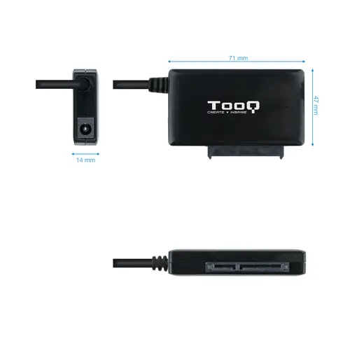 TQHDA-01A base de conexión para disco duro USB 3.2 Gen 1 (3.1 Gen 1) Type-A Negro - Imagen 3