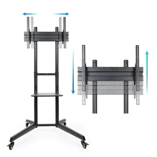 RAMSÉS Soporte de Suelo con Ruedas para Pantallas 37"- 70", Negro - Imagen 3