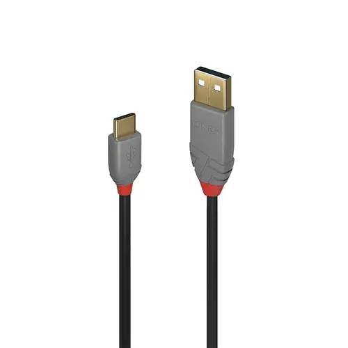 36888 cable USB USB 2.0 3 m USB A USB C Negro, Gris - Imagen 1