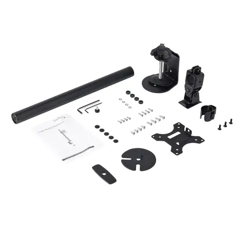 Soporte de Escritorio para Monitor hasta 8kg con Montaje VESA - con Mástil de Servicio Pesado - Ergonómico y Altura Ajustable - Montaje en Escritorio mediante Abrazadera/Ojal - Imagen 5