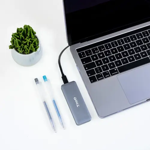 TQE-2281G caja para disco duro externo Caja externa para unidad de estado sólido (SSD) Gris M.2 - Imagen 7