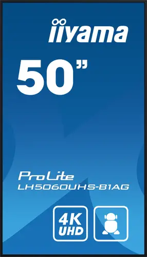 LH5060UHS-B1AG pantalla de señalización Pizarra de caballete digital 125,7 cm (49.5") LED Wifi 500 cd / m² 4K Ultra HD Negro Procesador incorporado Android 11 24/7 - Imagen 2