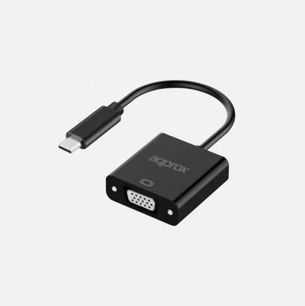 APPC50 adaptador de cable de vídeo 0,13 m USB Tipo C VGA Negro