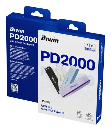 PD2000 4 TB USB Tipo C USB 3.2 Gen 2x2 Púrpura - Imagen 19