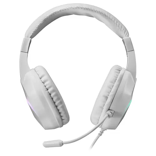 MH122 Blanco, Cascos Gaming FRGB Over Ear con Micrófono, Sonido HiFi, Cancelación de Sonido, Ultraligeros, PS4 PS5 Xbox Switch Tablet Windows Mac - Imagen 6