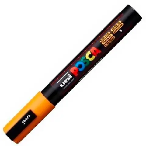 UNIBALL MARCADOR POSCA PC-5M NO PERMANENTE PUNTA FORMA DE BALA 1,8 - 2,5 MM NARANJA MEDIO