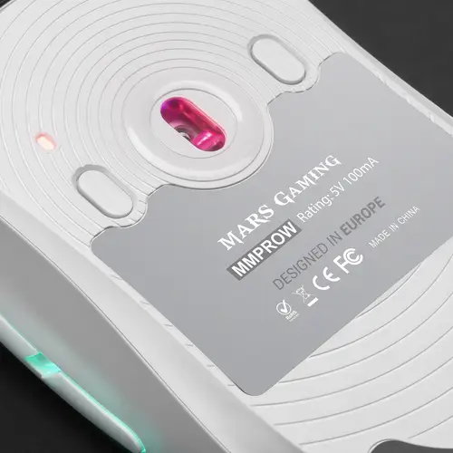 MMPROW, Ratón Ambidiestro Ultra-Ligero, RGB Chroma, Óptico 32000 DPI, Blanco - Imagen 6