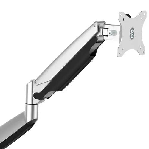 Brazo Ergonómico de Escritorio para Monitor VESA hasta 9kg - de Servicio Pesado - Movimiento Total, Altura Ajustable y Articulado - Aluminio - Abrazadera en C/Ojal - Plata - Imagen 3