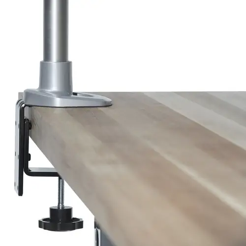 Brazo Articulado Prémium para Dos Monitores de hasta 30" - Soporte VESA de Altura Ajustable - Montaje Mordaza/Ojal en Escritorio - con Rotación, Inclinación y Giro - Plata - Imagen 13