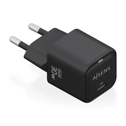 Cargador Gan 30W, 1xUSB-C PD3.0 QD4.0, Negro - Imagen 1