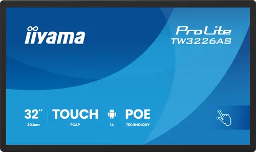 TW3226AS-B3P pantalla de señalización Diseño de quiosco 80 cm (31.5") LED Wifi 430 cd / m² Full HD Negro Pantalla táctil Procesador incorporado Android 24/7 - Imagen 2