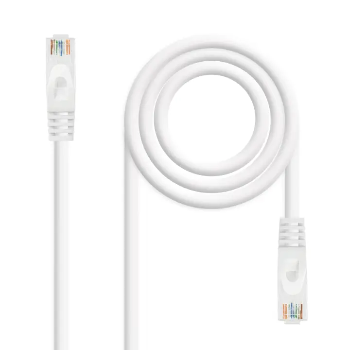 Cable de red latiguillo RJ45 LSZH Cat.6A UTP AWG24, Blanco, 2.0m