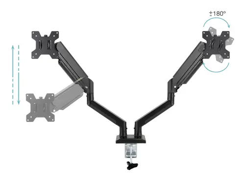 DB1434TNR-B soporte para monitor 86,4 cm (34") Escritorio Negro - Imagen 3