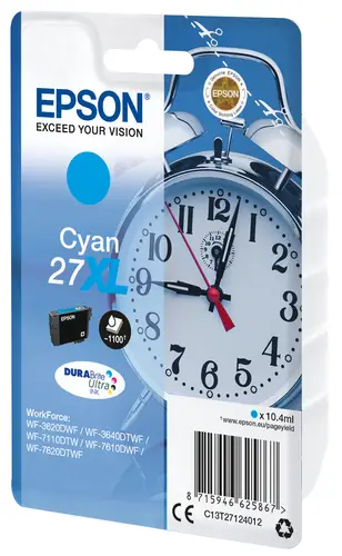 Alarm clock Singlepack Cyan 27XL DURABrite Ultra Ink - Imagen 2